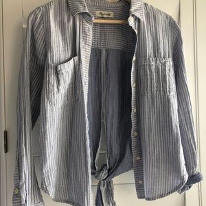 Madewell Oxford Shirt with Back Ties M